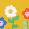 Gold/ Smiley Flowers