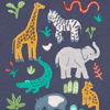 Navy Blue/Go Wild Animals