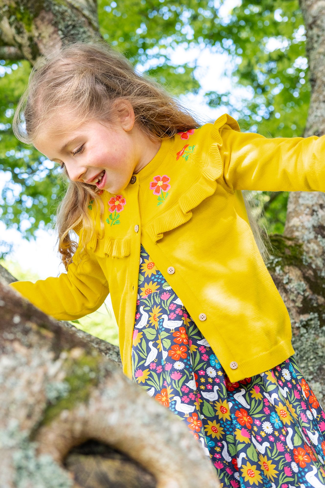 Ruffled cardigan clearance