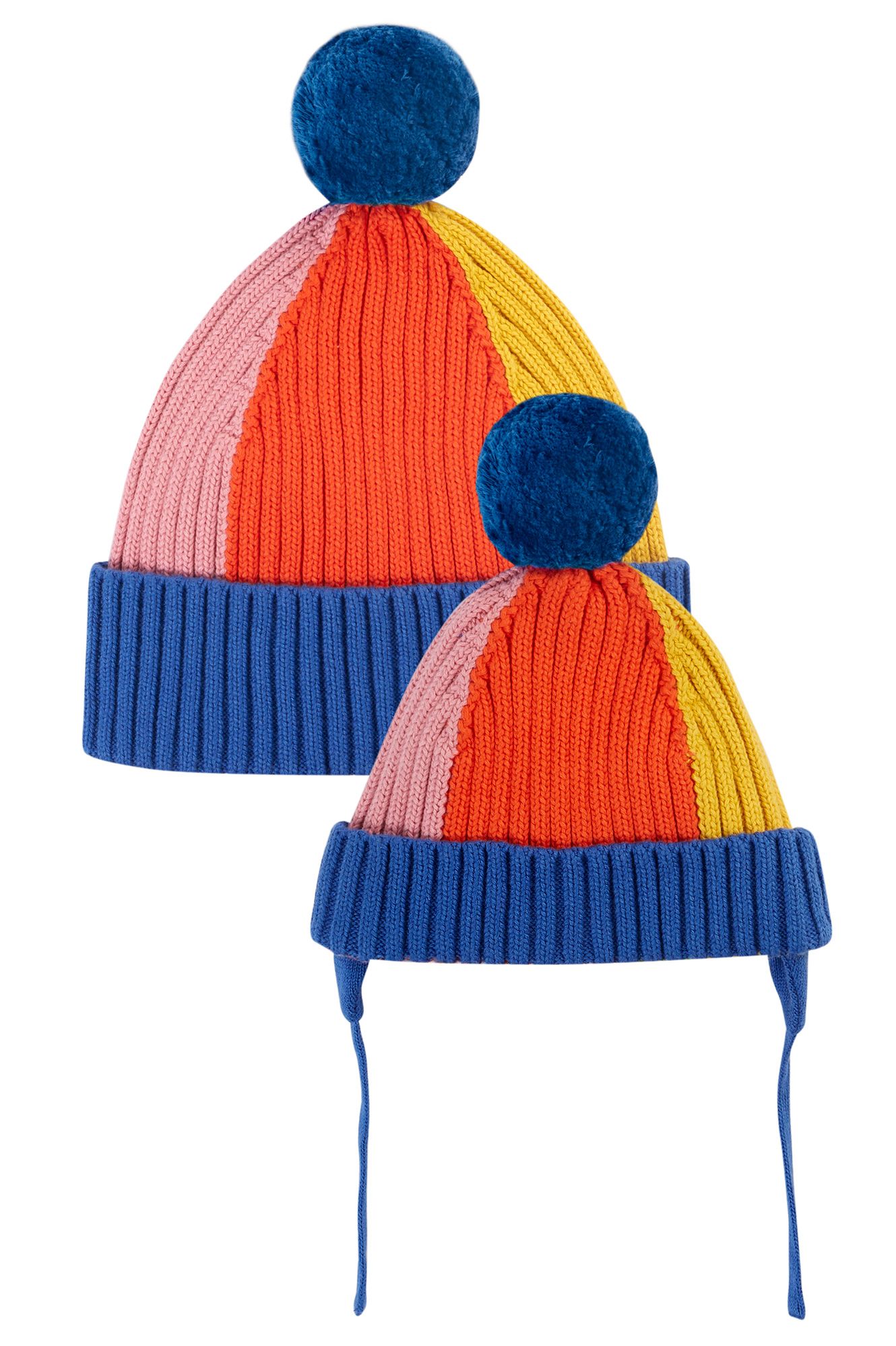 Rainbow Rib Bobble Hat